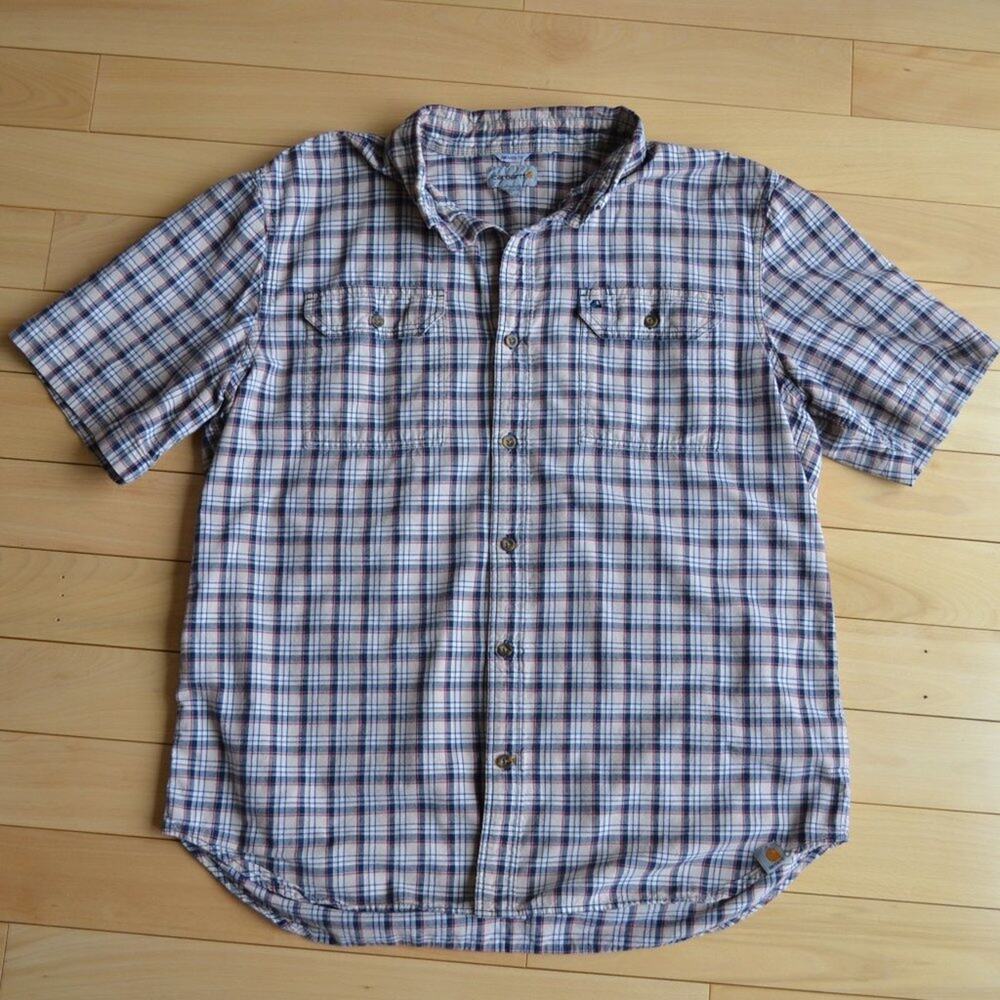 Carhartt Short Sleeve Button Down Shirt Size XL